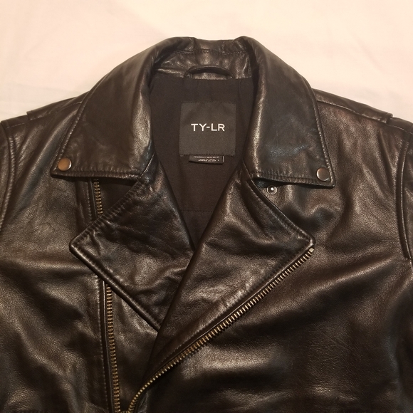 TY-LR Men's Leather Jacket Black - Picture 4 of 10